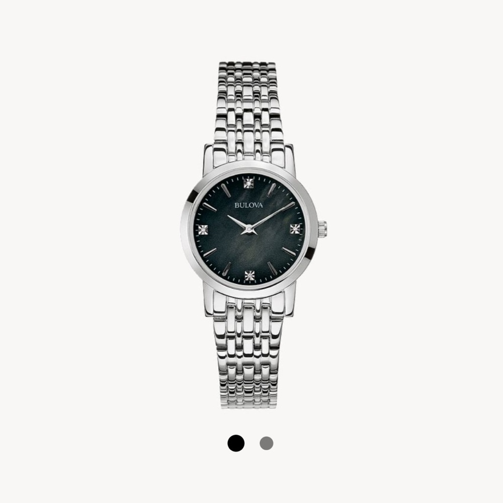 NWT Bulova Stainless Steel Diamond Watch